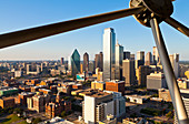 Skyline from Reunion Tower, Dallas, Texas, United States of America, North America