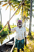 Portrait of Anthony, Backwaters near North Paravoor, Kerala, India, South Asia