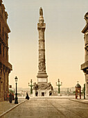 Congress Column, Brussels, Belgium, Photochrome Print, circa 1900