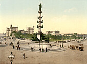 The Praterstern, Vienna, Austro-Hungary, Photochrome Print, circa 1901