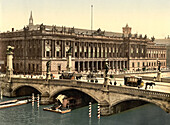 Frederick's Bridge and the Bourse, Berlin, Germany, Photochrome Print, circa 1901
