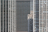 Conceptual, close-up, full frame view of modern office buildings, Manhattan, NYC