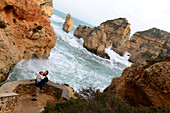 rock formations along the coastline, Ponta da Piedade near Lagos, Algarve, Portugal