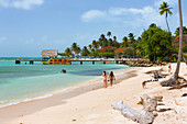 Sandy beach at Pigeon Point, Tobago, West Indies, South America