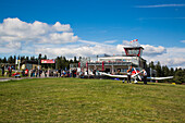 Flugplatz Wasserkuppe, nahe Poppenhausen, Rhön, Hessen, Deutschland