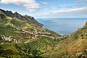 idyllisch gelegenes Dorf Taganana im Anaga Gebirge, Teneriffa, Kanarische Inseln, Kanaren, Spanien