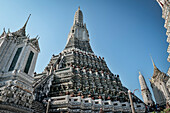 holy shrine and pagoda at temple Wat Arun, Bangkok, Thailand, Southeast Asia