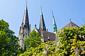 The Saint Ludgerus cathedral in Billerbeck, neo-Gothic Catholic pilgrimage church, diocese Münster, Billerbeck, North Rhine-Westphalia, Germany