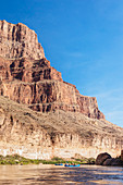 Rafts float down the Colorado River, Grand Canyon National Park, Arizona, USA