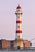 Lighthouse Malmö at the inner harbour, Malmö, Skane, South Sweden, Sweden, Scandinavia, Northern Europe