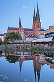 The gotic cathedral Sankt Erik in Uppsala by the river Fyrisan, Uppland, South Sweden, Sweden, Scandinavia, Northern Europe, Europe