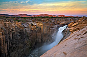 Waterfall at sunset, Augrabies Falls, Augrabies Falls Park, South Africa