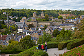 View at the citadel of Fougères, Fougères, River, La Vilaine, Vitré, Departement Ille-et-Vilaine, Brittany, France, Europe