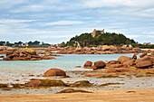 Île Costaérès, Trégastel - Ploumanac'h, Côte de Granit Rose, Atlantik, Dept. Côtes-d'Armor, Bretagne, Frankreich, Europa