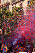 Siegesfeier des FC Barcelona beim Arc de Triomf, Barcelona, Katalonien, Spanien, Europa