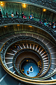 Vatican City. The famous ladder inside the vatican museums