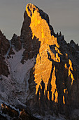 Piz Popena (Cristallo Group), Ampezzo Dolomites, Cortina d'Ampezzo, Belluno, Veneto, Italy.