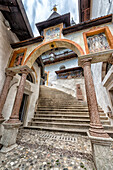 Italy, Trentino Alto Adige, San Romedio Sanctuary in Val di Non.