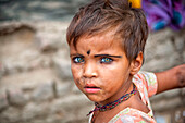 Asia,Rajasthan, India. Portrait of an Indian child.