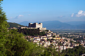 View to Celano with its dominating castle