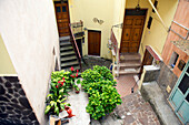 Typical courtyard of a house in Roccacasale