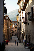 The old mountain village of Scanno ath the fringe of the Abruzzo National Park