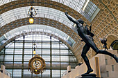 Interior of Musee D'Orsay Art Gallery, Paris, France, Europe