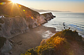 Cliff-Flysch over Itzurrun beach, Zumaia, Guipuzcoa, Basque Country, Spain