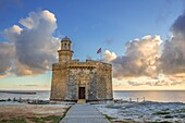 Spain, Balearic Islands, Menorca Island,Ciutadella City, Ciutadella Port, Sant Nicolau Castle. ,.