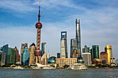 China, Shanghai City, Jinmao , World Financial Center and Shanghai Towers.