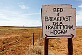 USA, Arizona, Navajo reservation, Monument Valley tribal park, Agnes Gray rent a traditional hogan for guests at 30$ per person