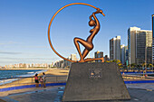 Iracema statue, Meireles in background, Fortaleza, Ceará, Brazil