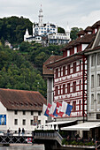 Chateau Gütsch and Rathausquai, Lucerne, Switzerland