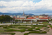 Blick auf Wien von Schloß Belvedere , Donau , Bundesland Wien , Österreich , Europa