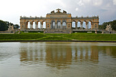 Gloriette in the park of Schönbrunn Castle at Vienna on the river Danube , Austria , Europe