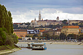 Budapest , Matthiaskirche and Fisherman's Bastion at Buda , River Danube , Hungary , Europe