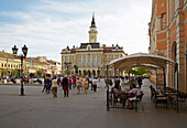 Novi Sad , City Hall from 1895 at the Slobode Square (Trg Slobode) , River Danube , Serbia , Europe