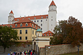 Castle at Bratislava (Pressburg) on the river Danube , Slovakia , Europe