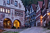 Germany, Baden-Wurttemburg, Black Forest, Schiltach, town hall, dawn.