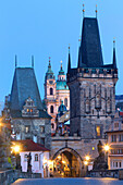 Czech Republic. Prague. The Old Town. View from Charles Bridge.