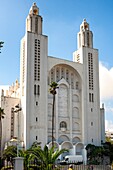 Old Cathedrale Sacre Coeur, Casablanca, Morocco, Africa.