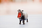 Close up of Miniature Toy Hippo.