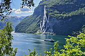 Seven Sisters waterfall in Geirangerfjord, Norway.