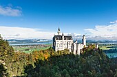 Famous Neuschwanstein Castle (New Swanstone Castle), Hohenschwangau, Bavaria, Germany, Europe