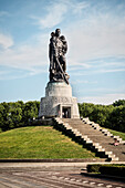 huge statue, sowjet memorial at Treptow Park, Berlin, Germany