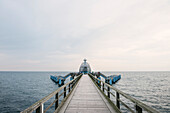 Tauchgondel am Ende der Sellinger Seebrücke, Sellin Ostseebad, Insel Rügen, Mecklenburg-Vorpommern, Deutschland