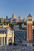 Plaça d'Espanya, Torres Venecianes, Museu Nacional d'Art de Catalunya, Barcelona, Katalonien, Spanien