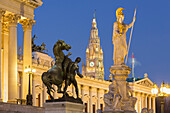 Parlament, Pallas Athene, Rathaus, Ringstrasse, 1. Bezirk, Wien, Österreich