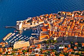 Old port of Dubrovnik city, Dalmatian Coast, Croatia