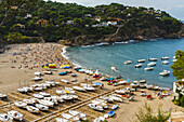 Fishing boats. Sa Riera, Begur. Costa Brava, Gerona. Catalonia, Spain, Europe.